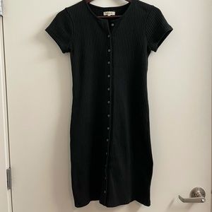 NWOT Black Madewell Henley dress (XS)